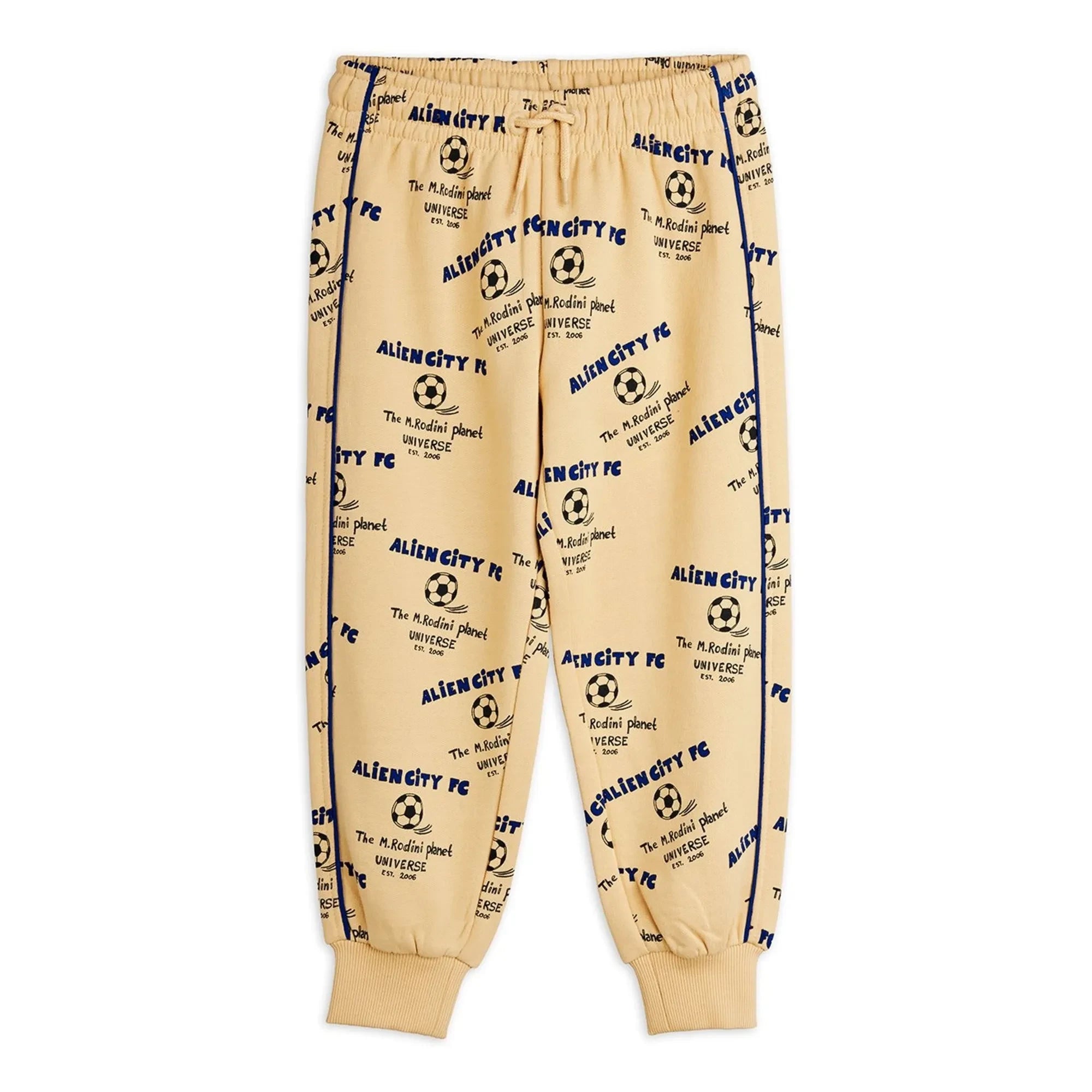 Mini Rodini - Jogger de algodón orgánico Alien City | Beige