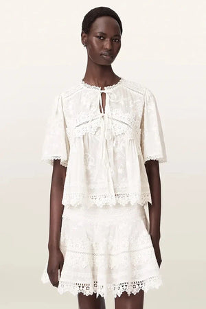 AllSaints blusa de mujer de algodón LILLITH