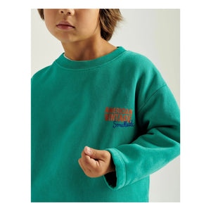 American Vintage - Colaboración American Vintage X Smallable - Sudadera Izubird | Turquesa