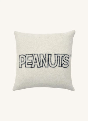 Maison Deux - Peanuts funda de cojín de lana | Negro