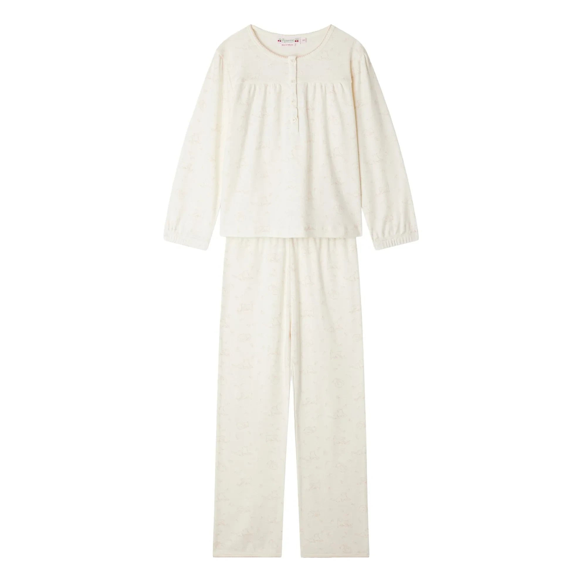 Bonpoint - Pijama de algodón orgánico Jucie | Crudo