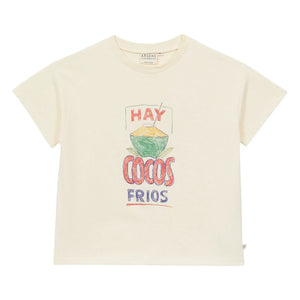 Arsène et Les Pipelettes - Camiseta de algodón orgánico Hay Cocos Frios | Crudo