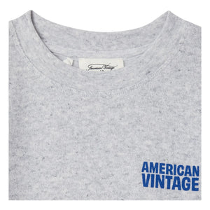 American Vintage - Top de sudadera de manga corta Evona | Gris jaspeado