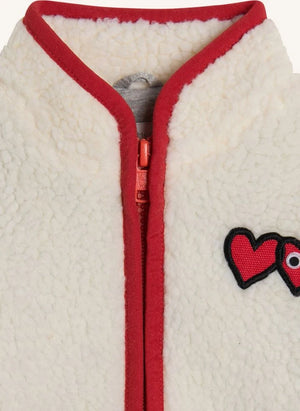 Stella McCartney Kids - Hearts Sherpa Ceket | Fildişi