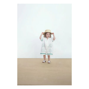 Tinycottons - Mono corto oversize floral | Blanco