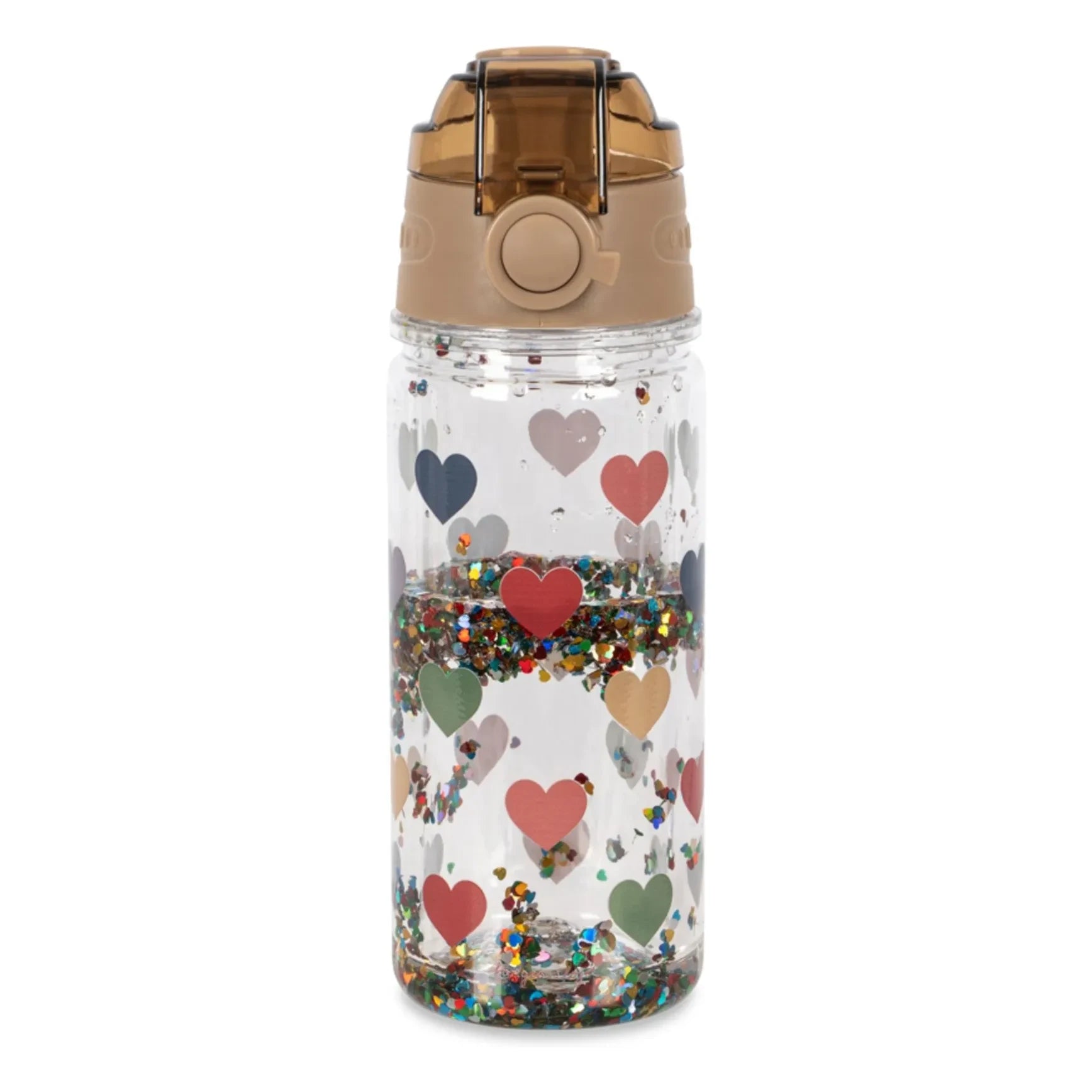 Konges Sløjd - Botella de agua con purpurina y corazones