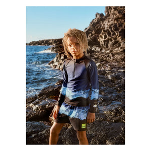Camiseta de protección UV Molo - Noble Vagues Fibras recicladas | Azul marino