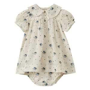 Caramel - Conjunto de vestido y peto Nina Fleurs | Azul claro