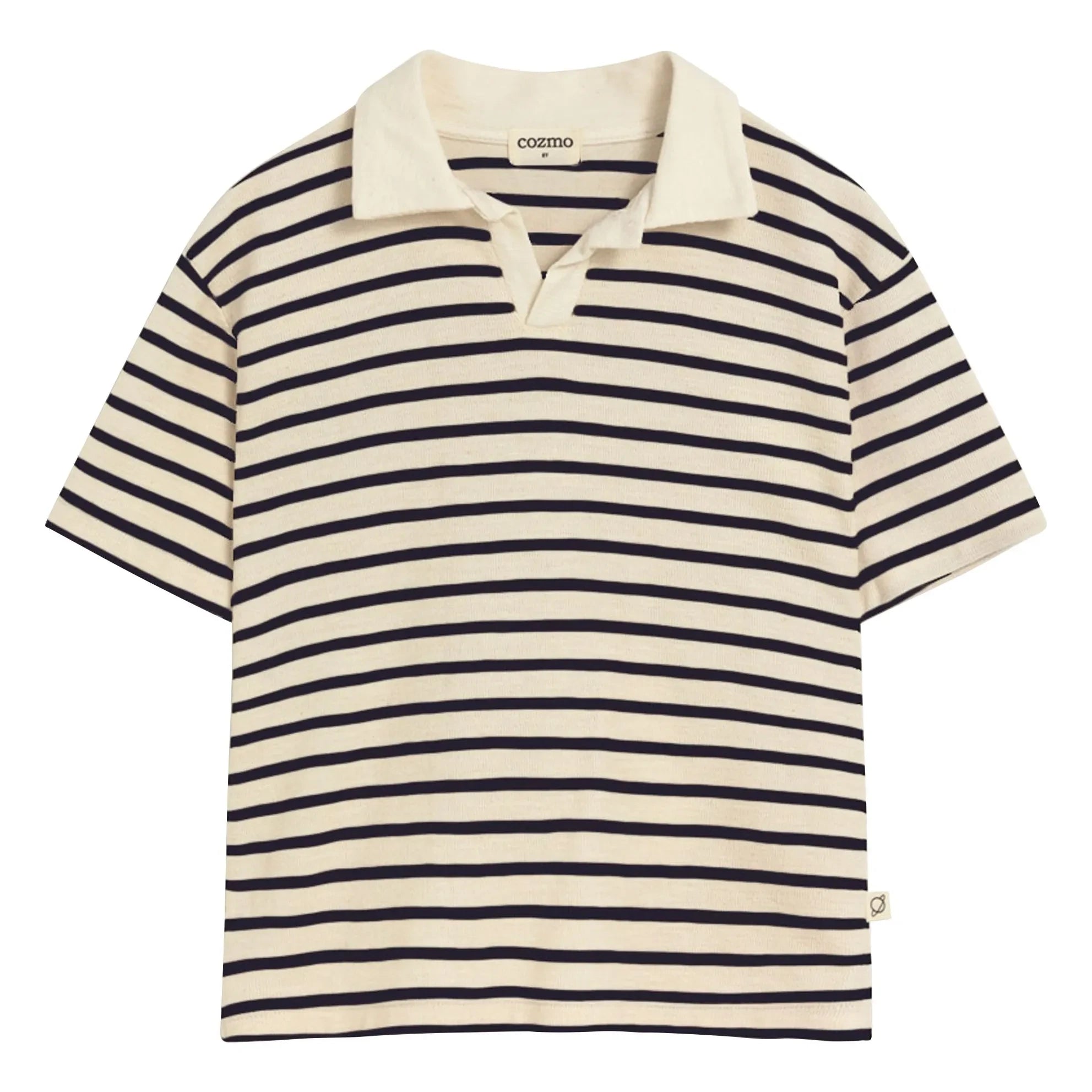 Cozmo - Polo de Algodón Orgánico a Rayas Drake | Azul Marino