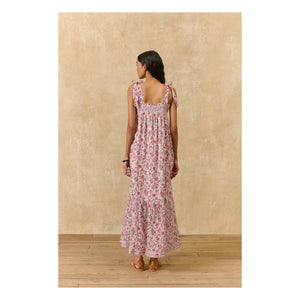 Louise Misha - Vestido de algodón orgánico Marcelette | Rosa