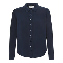 Xirena - Camisa de muselina de algodón Scout | Azul marino