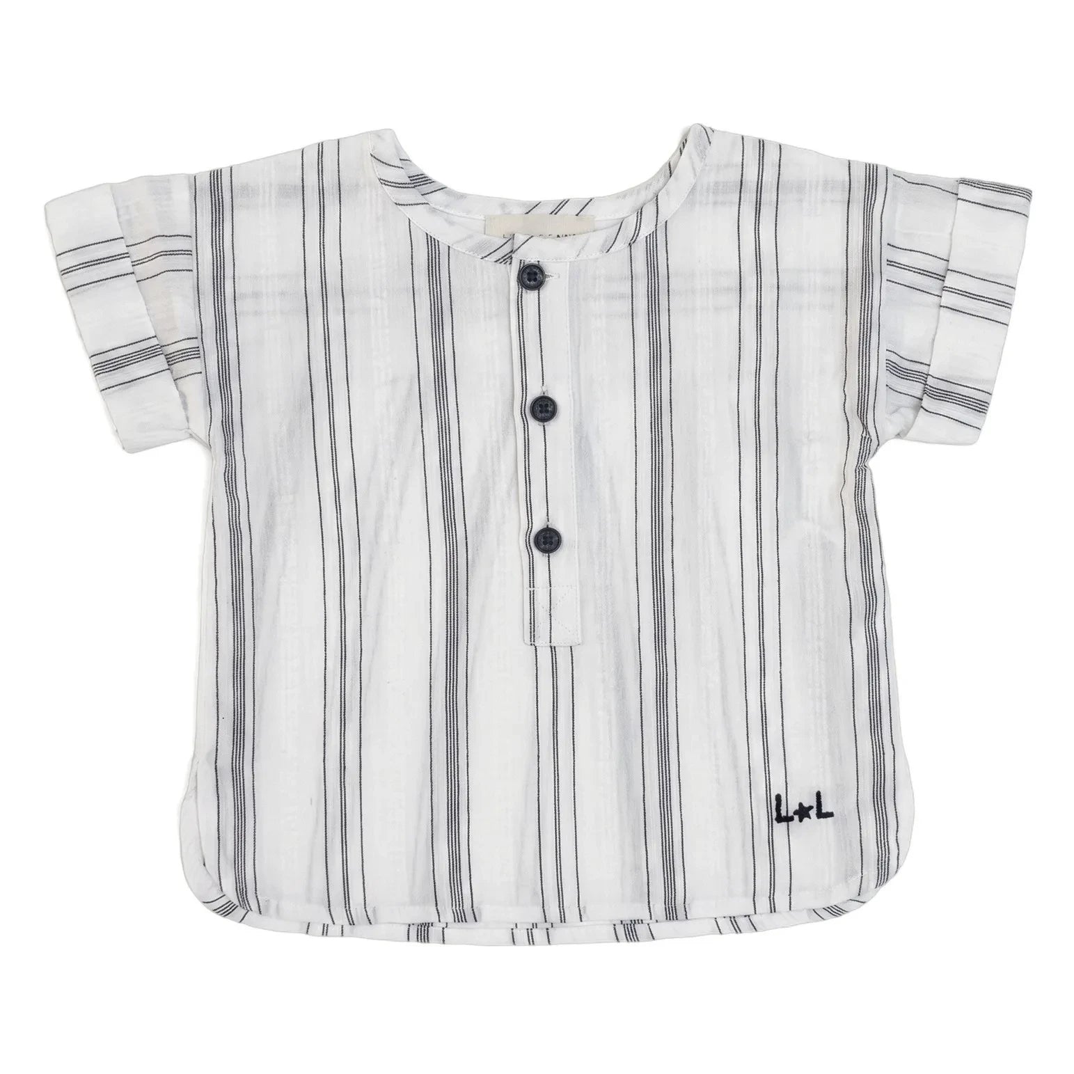Louis Louise - Kurta bebé de rayas | Negro