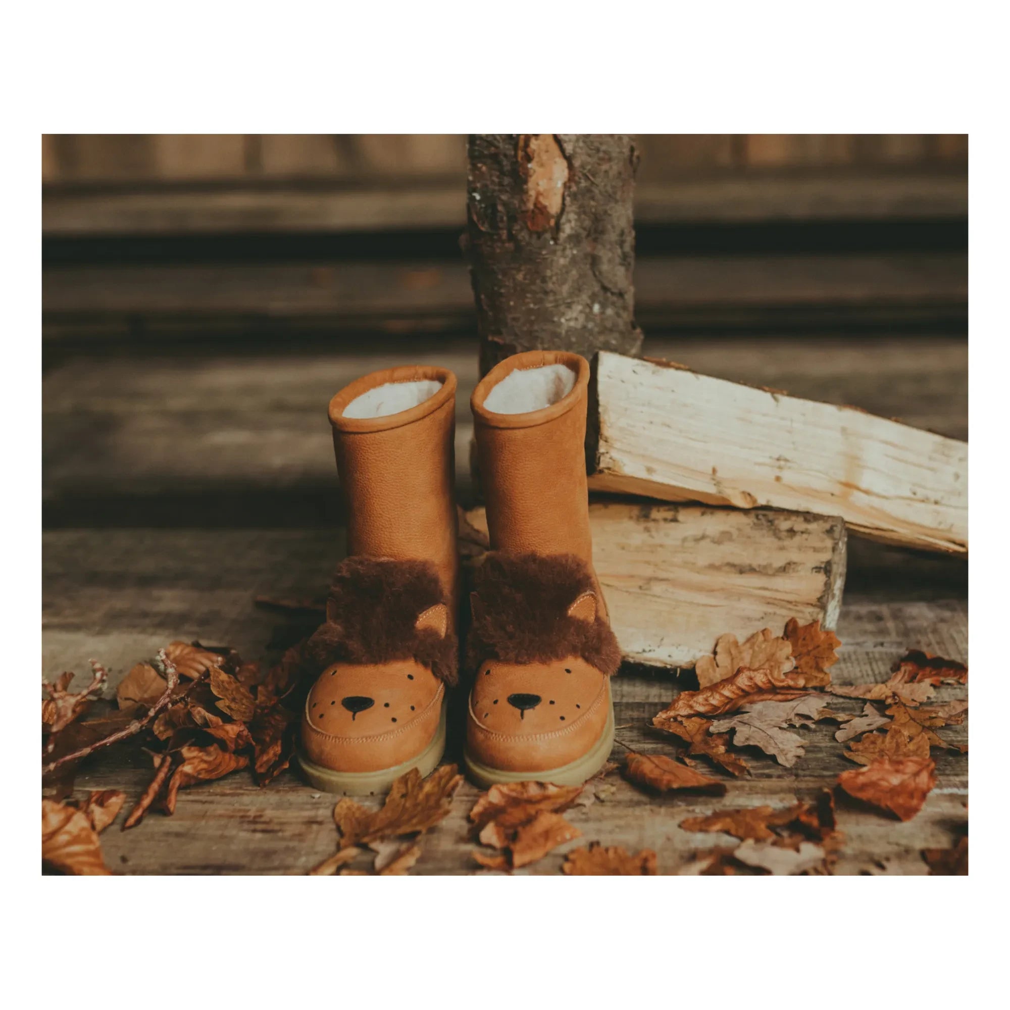 Donsje - Botas de león de piel sintética Wadudu | Camel