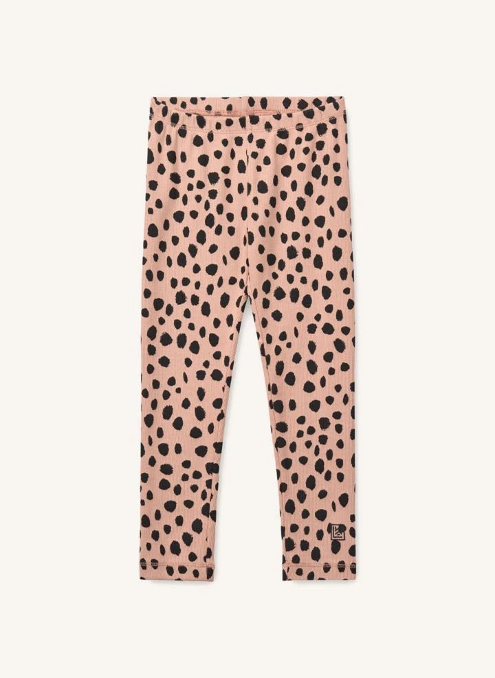 Liewood - Leggings de algodón orgánico Marien Leopard | Rosa pálido