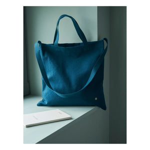 La cereza del pastel - Bolso City Iona, lona de algodón | Azul pavo real
