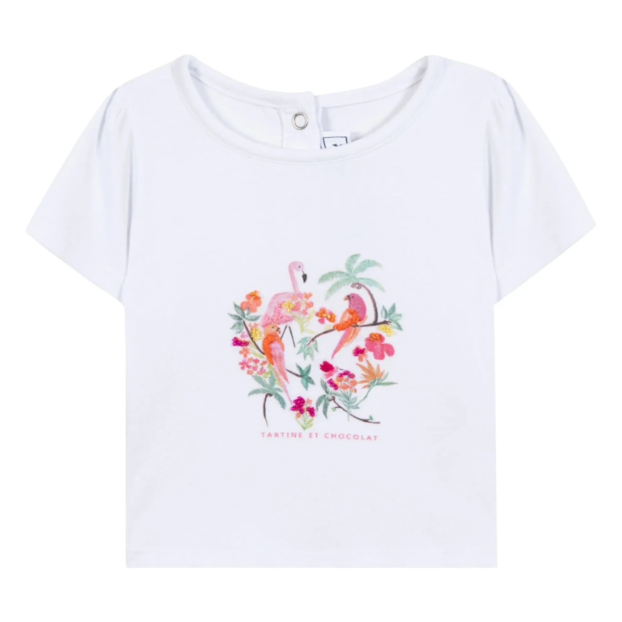 Tartine et Chocolat - Camiseta Tropique | Blanco