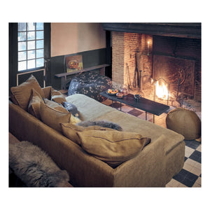 Maison de Vacances - Mesa de centro de madera quemada rectangular larga | Negro
