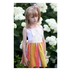 Kalinka - Vestido Delantal de Lino Santana | Rosa