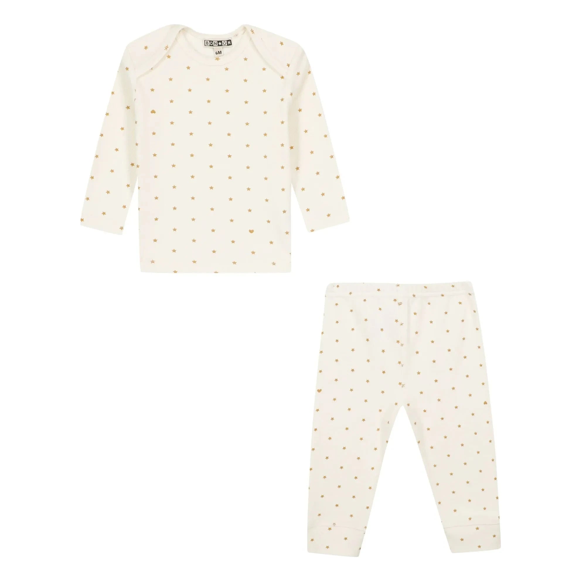 Bonton - Patino Star pijama | Amarillo pálido