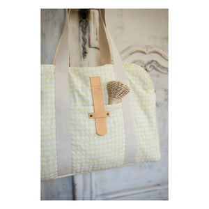 1+ en la familia - Bolsa de maternidad Vichy | Amarillo pálido