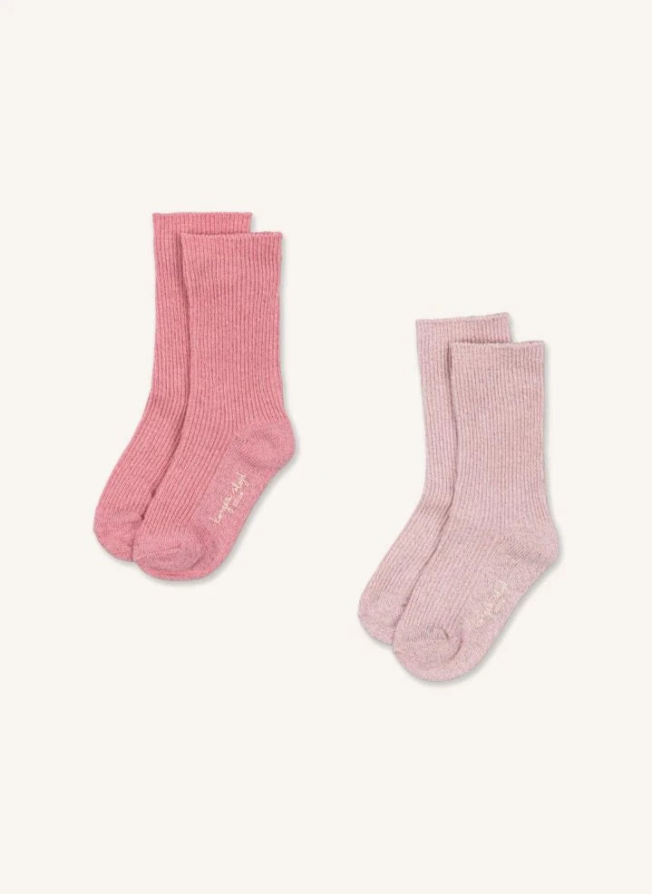 Konges Sløjd - Set de 2 pares de calcetines brillantes | Rosa