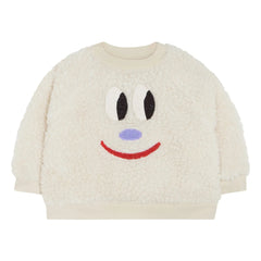 The Campamento - Smiley Sherpa Sweat Top | Ecru