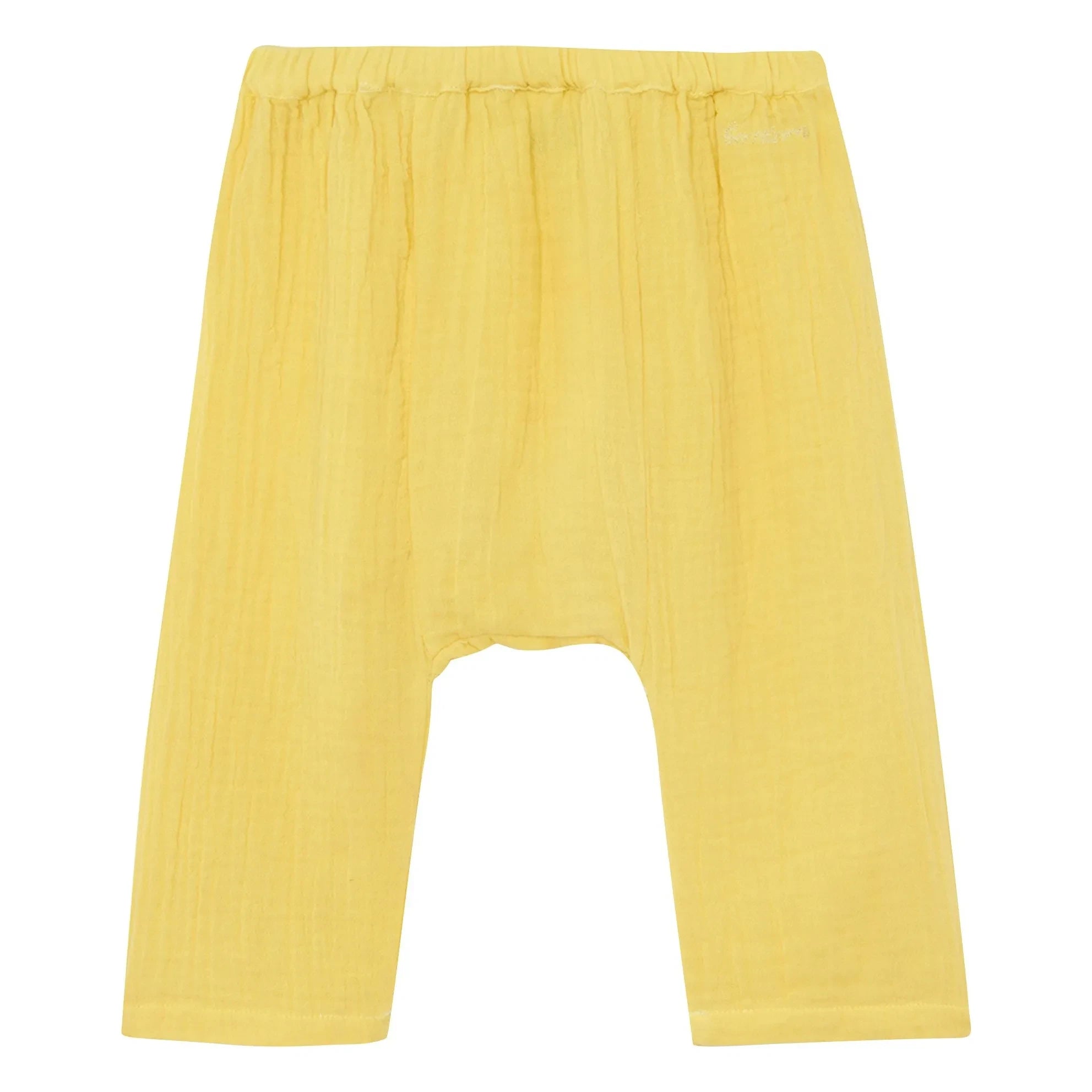 Bonton - Pantalones de Gasa de Algodón Laos | Amarillo