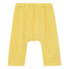 Bonton - Pantalones de Gasa de Algodón Laos | Amarillo