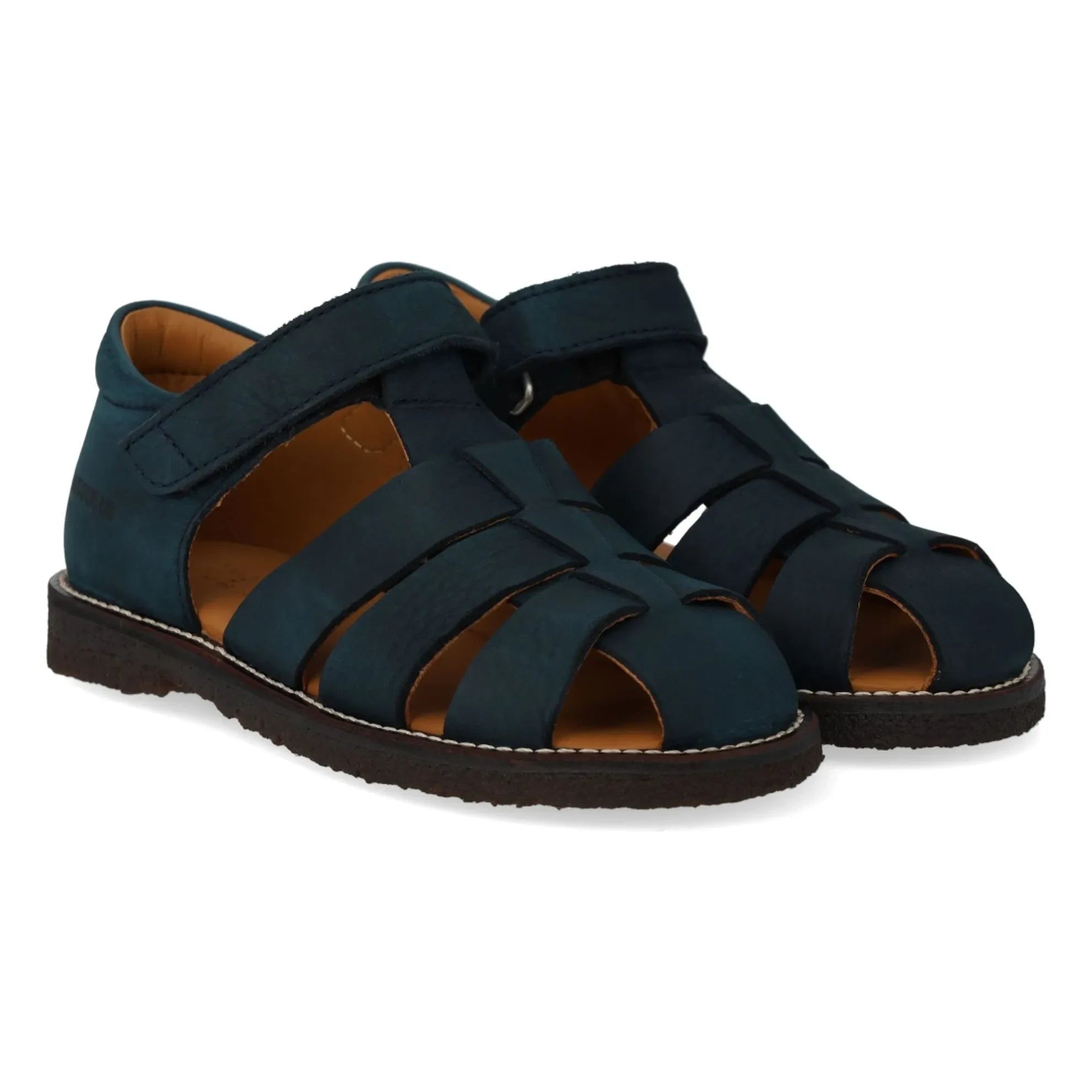 Angulus - Sandalias de pescador de nubuck para niños | Azul marino