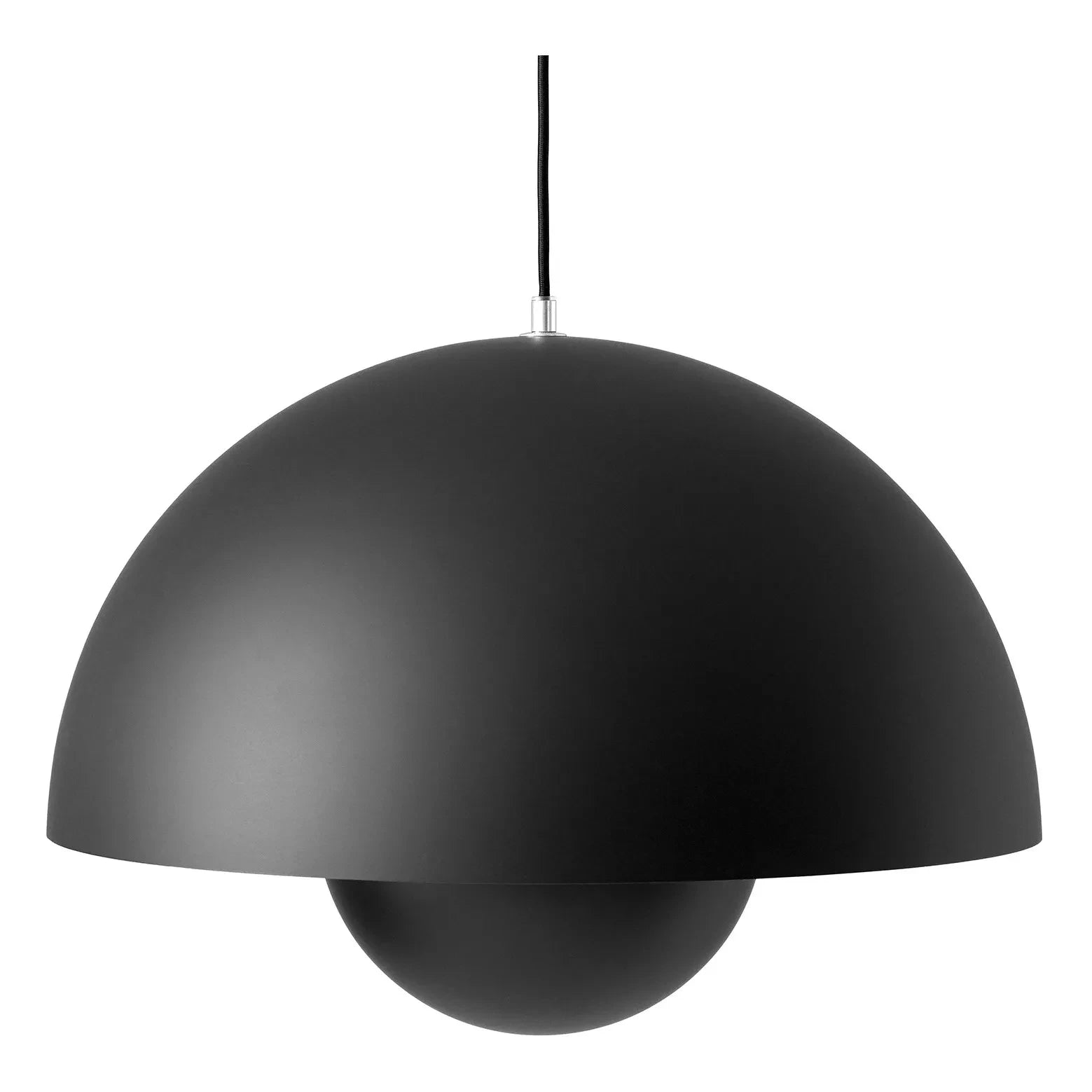 & Tradition - Lámpara colgante Flowerpot VP2, Verner Panton, 1968 | Negro