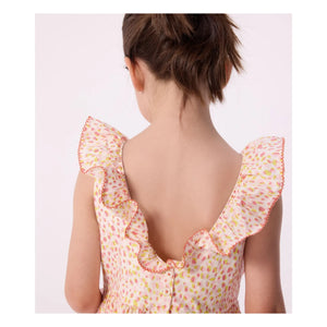 Petit Bateau - Vestido de popelín de algodón orgánico con lunares | Coral