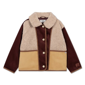 Repose AMS - Chaqueta de Pana con Cordones y Sherpa | Burdeos