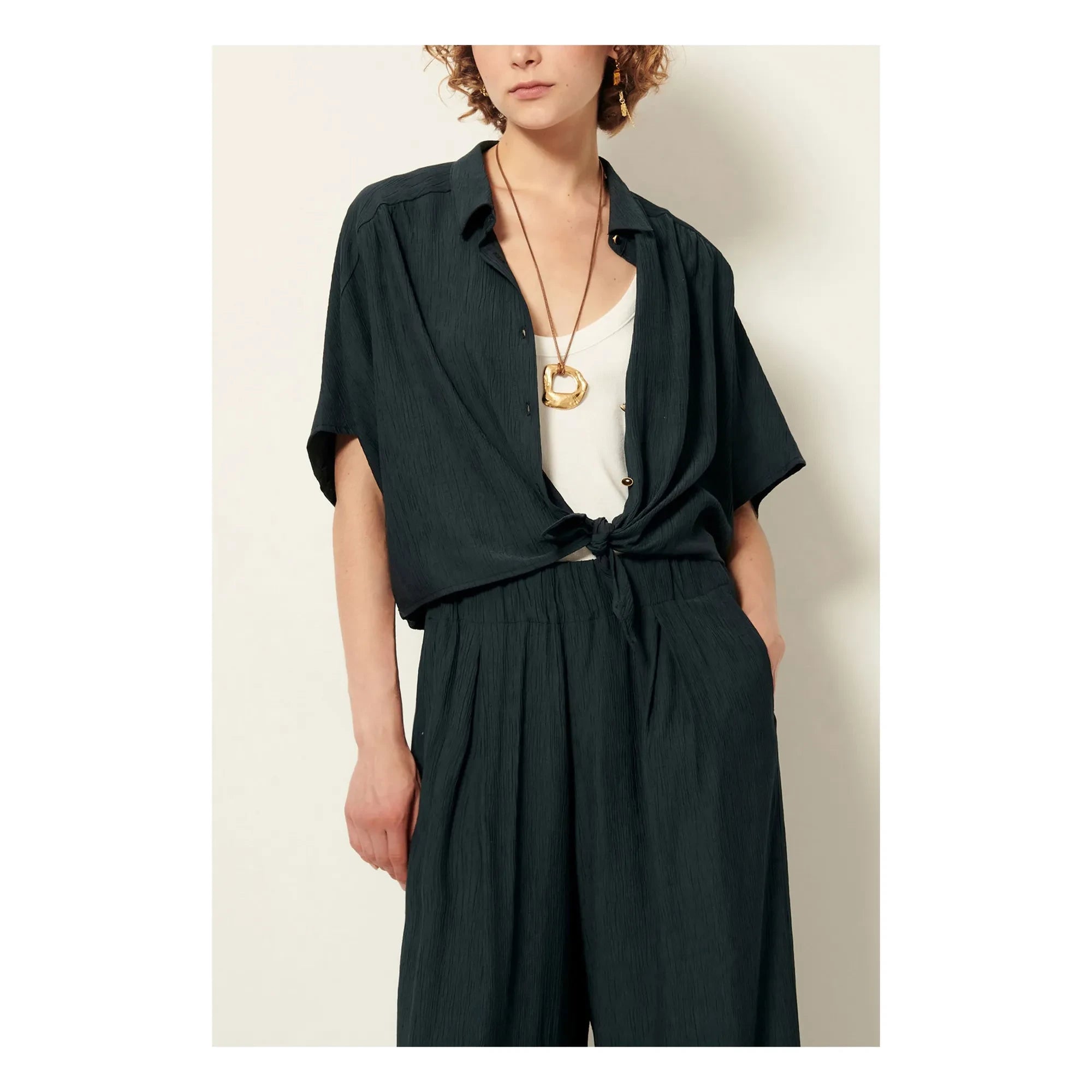 Sessùn - Blusa Alfassa | Gris oscuro