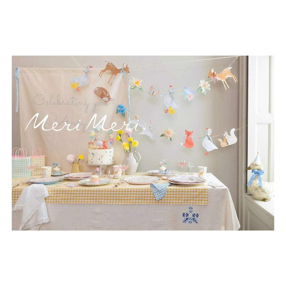 Meri Meri - Bolsas de regalo con diseño de Vichy - Set de 8