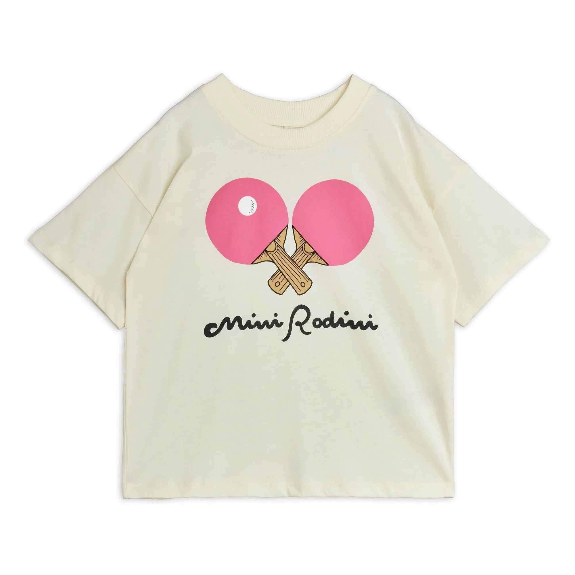 Mini Rodini - Camiseta Ping Pong de algodón orgánico | Blanco