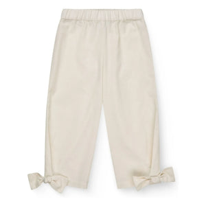 Copenhagen Colors - Pantalón de algodón orgánico con detalle de lazo | Crema