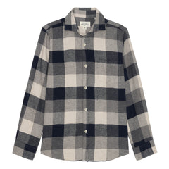 Hartford - Camisa de cuadros Paul Flannel | Azul marino - Blanco roto