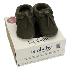 Baobaby - Pantuflas de cuero | Verde cromo