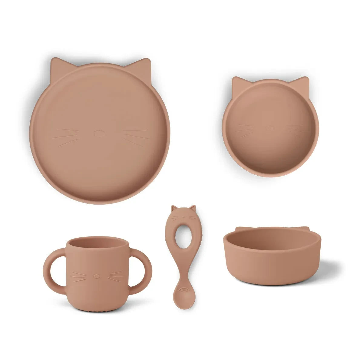 Liewood - Juego de Comida de Silicona Vivi - Set de 4 Piezas | Rosa