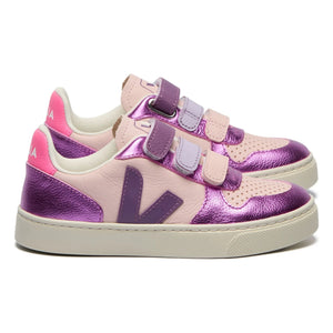 Veja - Zapatillas Deportivas de Cuero Rayadas V-10 O.T. | Morado