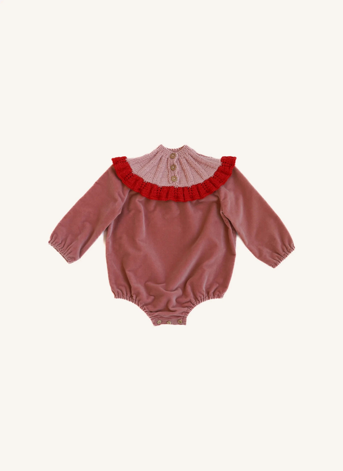 Kalinka - Sidra Pelele de terciopelo con lana merino | Rosa