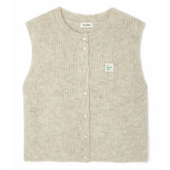 American Vintage - Cárdigan East Alpaca | Gris jaspeado
