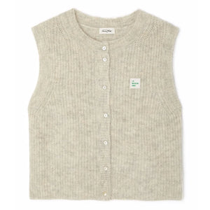 American Vintage - Cárdigan East Alpaca | Gris jaspeado