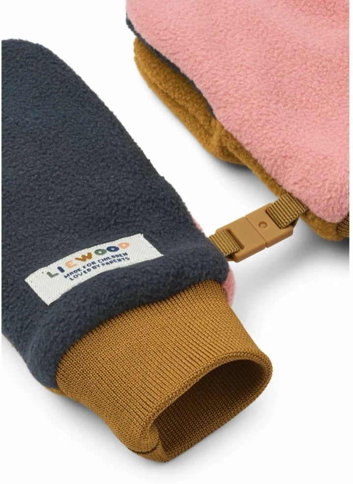 Liewood - Guantes de polar de fibra reciclada con energía solar | Rosa