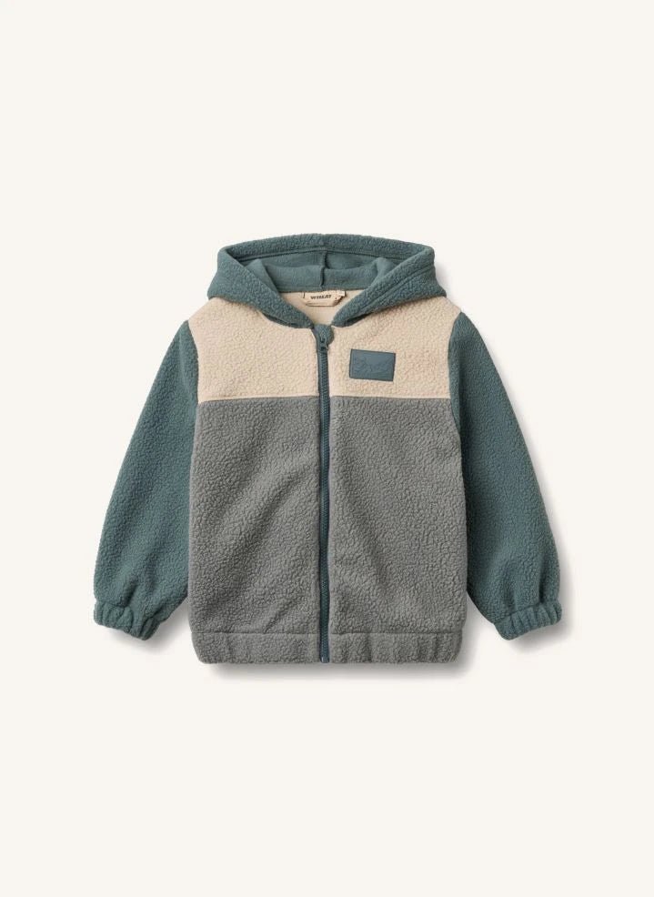 Wheat - Chaqueta de forro polar hecha de fibras recicladas Adrian | Gris azulado
