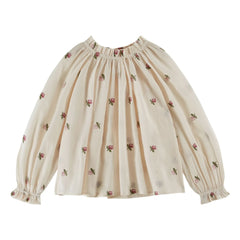 Emile et Ida - Blusa Rosas Bordadas | Crema