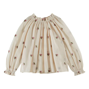 Emile et Ida - Blusa Rosas Bordadas | Crema