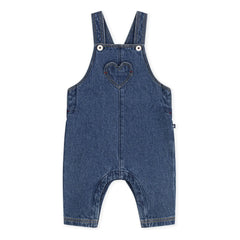 Petit Bateau - Peto Vaquero de Corazones de Algodón Orgánico | Azul