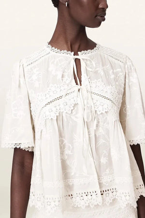 AllSaints blusa de mujer de algodón LILLITH