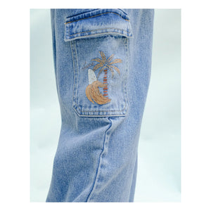 Gingersnaps - Banana Prim Kargo Vaquero | Azul claro